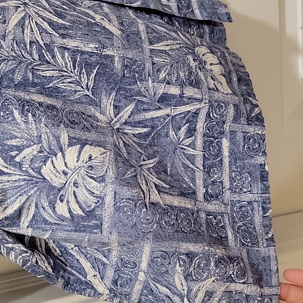 Windham Pointe Blue Tropical Cotton Shirt Size XXL - Picture 7 of 8